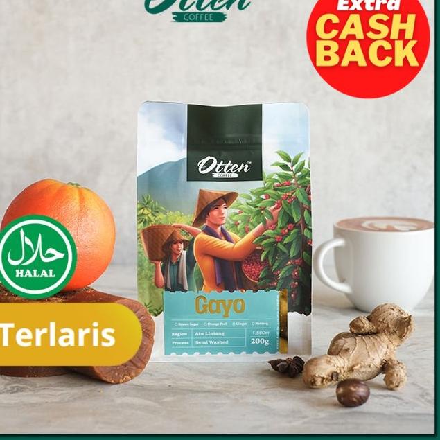 

♩ Otten Coffee Aceh Gayo Atu Lintang 200g Kopi Arabica - Biji Kopi ☜