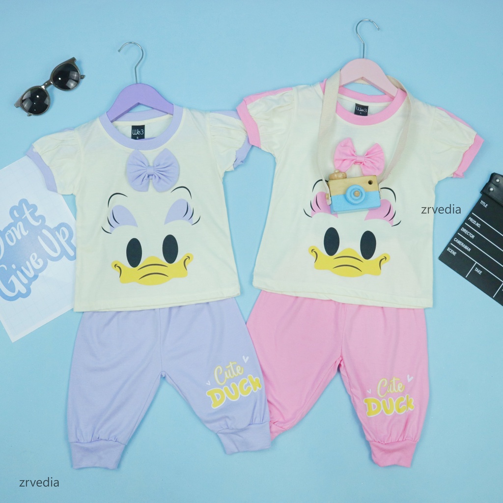 Setelan Bare Bears Size 1-3 Tahun / EXPORT Quality Baju Karakter Kaos Lengan Pendek Celana Pendek
