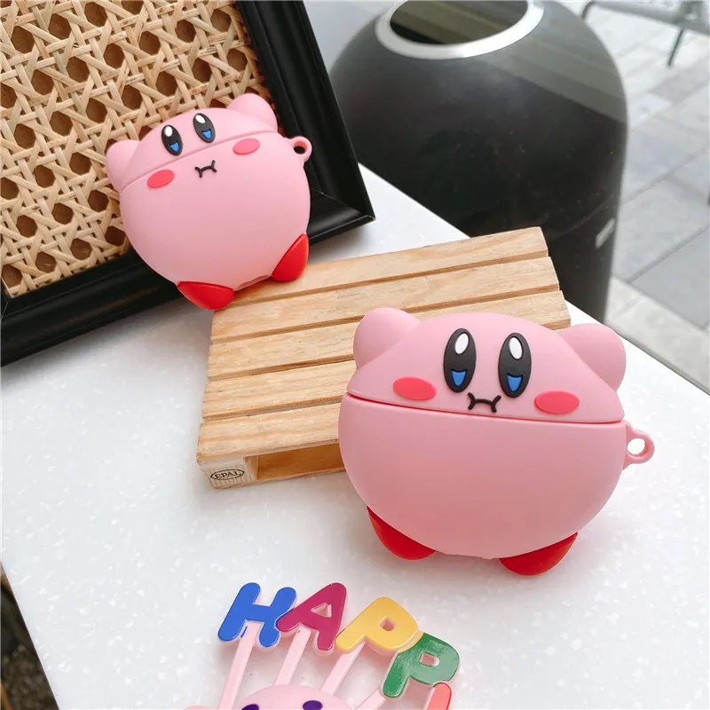 Aksesoris Casing Airpods Airpod Case Gen 1 / 2 Pro Kirby Lucu Silikon Cute Soft Silicone Wireless Ea