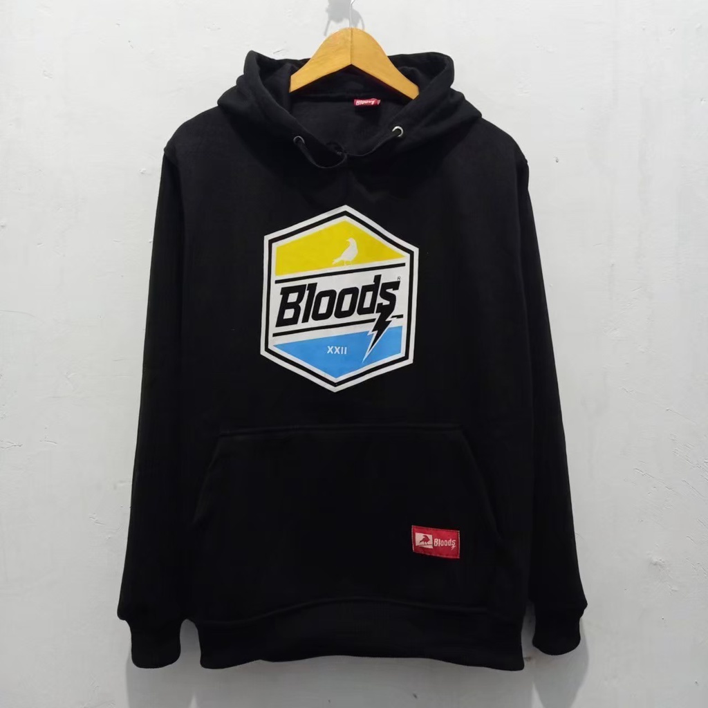 Hoodie Bloods Distro Pria Sweater Wanita High Quality Full Taq Black Edition