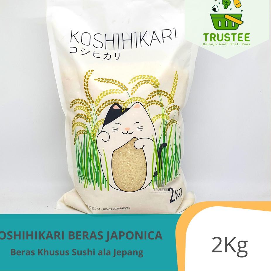 

✼ Beras Sushi Jepang 2kg Japonica Rice Gimbab Mentai Pulen Punel Koshihikari Okiniiri Koshikari ▼