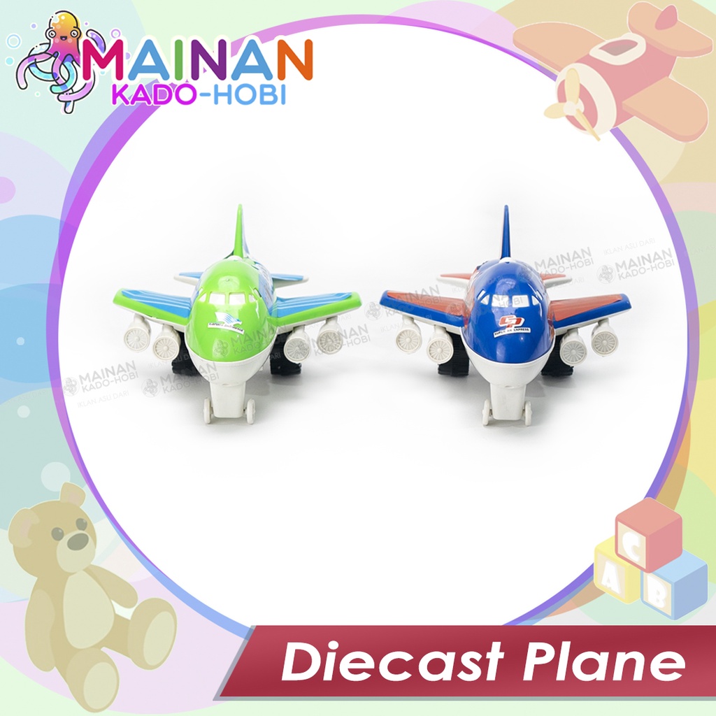 KADO MAINAN ANAK MINIATUR DIECAST KENDARAAN AIR BUS PESAWAT TERBANG