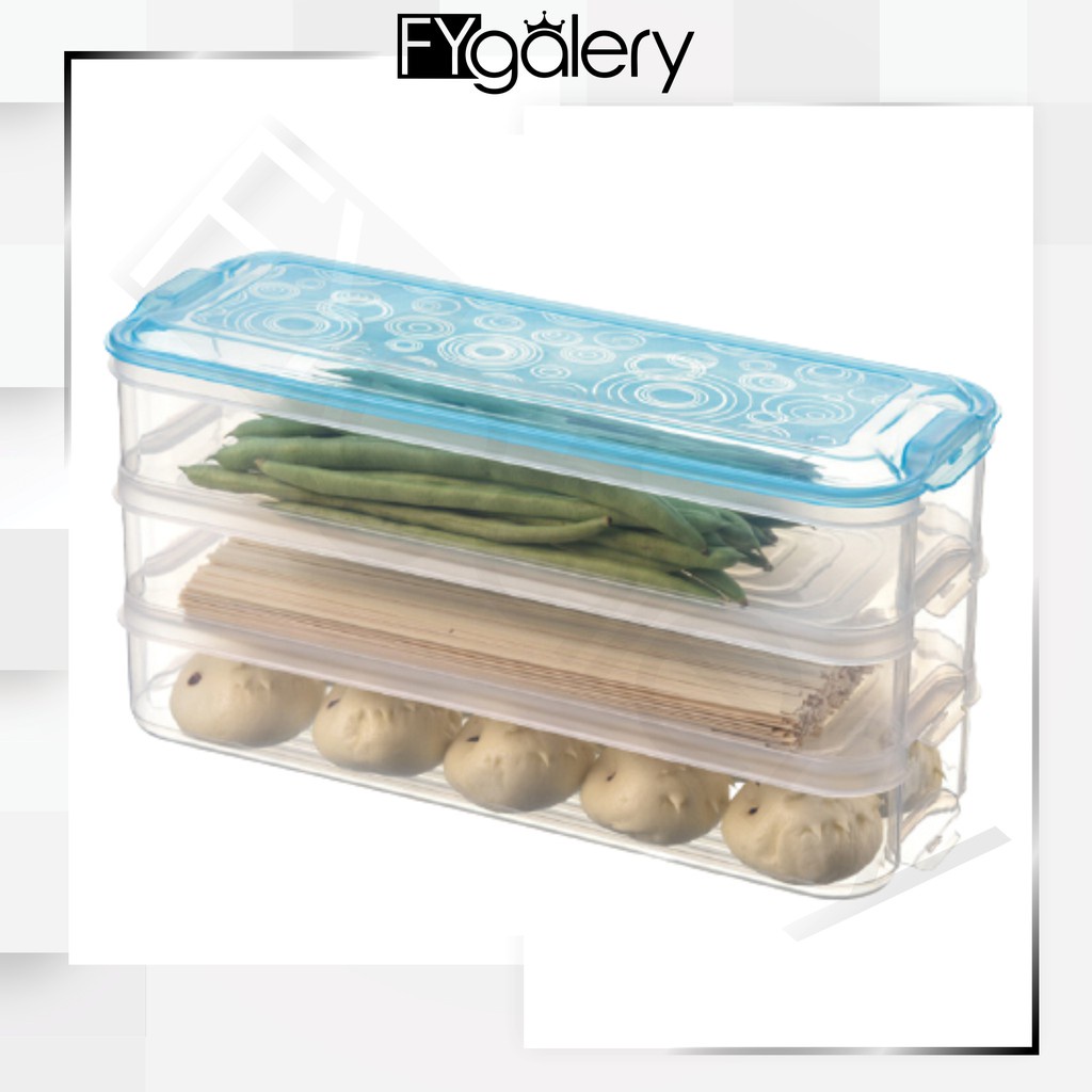 FYGALERY HL0193 Kotak Kontainer Makanan Kulkas Set Tempat Penyimpanan Transparan Dapur Multifungsi Food Storage Box