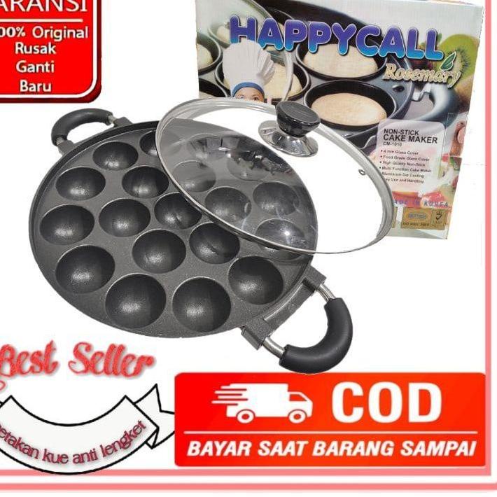 ❆ Cetakan Kue Takoyaki Teflon 19 Lubang Cekung Snack Maker Pentol Goreng Teflon Tebal Anti Lengket ✤