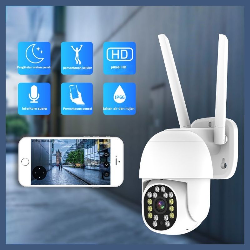 360 derajat full-color high-definition waterproof dan lightning-proof outdoor night vision wireless wifi remote monitor