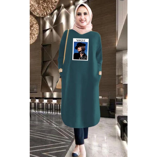 Tunik wanita DTF VG / tunik murah / tunik kekinian / tunik panjang / tunik import / tunik jumbo