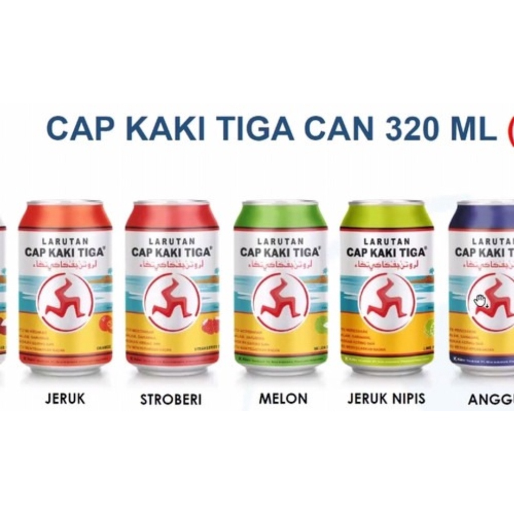 

LARUTAN PENYEGAR Cap Kaki 3 Kaleng 320 Ml Dus 24's [untuk Meredakan Panas Dalam..Meredakan Sakit Tenggorokan]