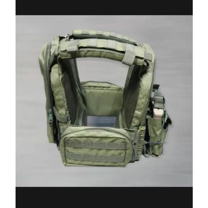 Rompi Bodyvest Tactical Outdoor warna hijau model Blackmamba custom