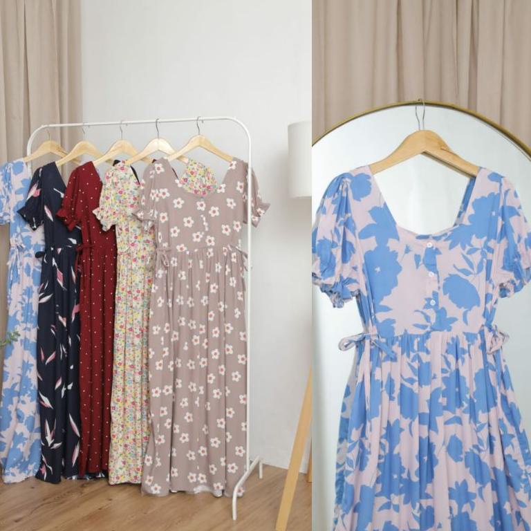 HARGA SPESIAL Nada dress adistiroom | Daster busui premium | maxi dress homewear daster ibu hamil ba