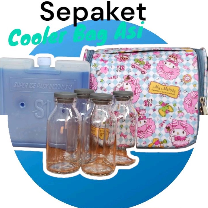 Cooler bag asi tas SEPAKET - MOTIF PUTRI MELODY CERAH