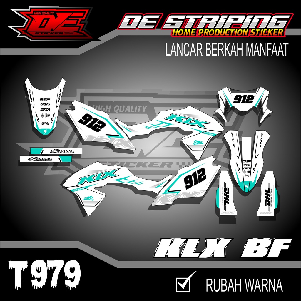 Striping Stiker Klx Bf Stiker Motor Klx Bf Se extreme T979