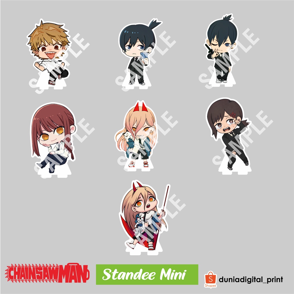 Jual Chainsawman Standee Denji Aki Makima Power Kobeni Chibi | Shopee ...