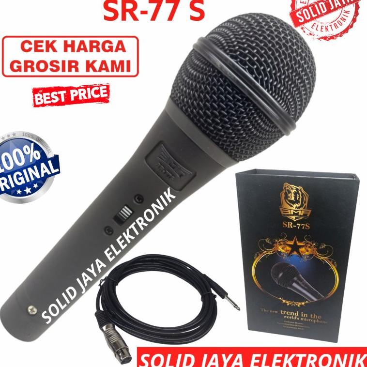 ✱ MIC MICROPHONE BMA SR-77S DYNAMIC KABEL CABLE SR77S SR 77S SR-77S SR-77 SR 77 VOKAL VOCAL KARAOKE 