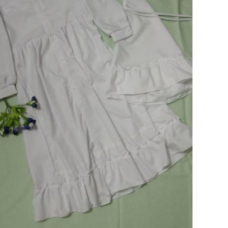 ➪ gamis anak  full katun putih polos manasik dan ada untuk bundanya katun toyobo ♩