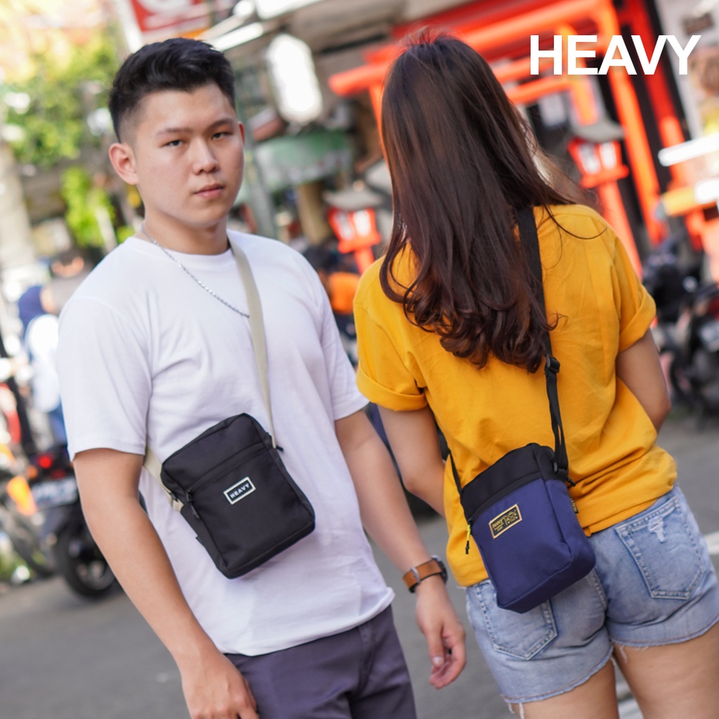 Tas Selempang Pria Heavy Original Sling Bag Casual Cross Body Bag - Slingbag Unisex Heavy Pouch Bag | Tas Pria