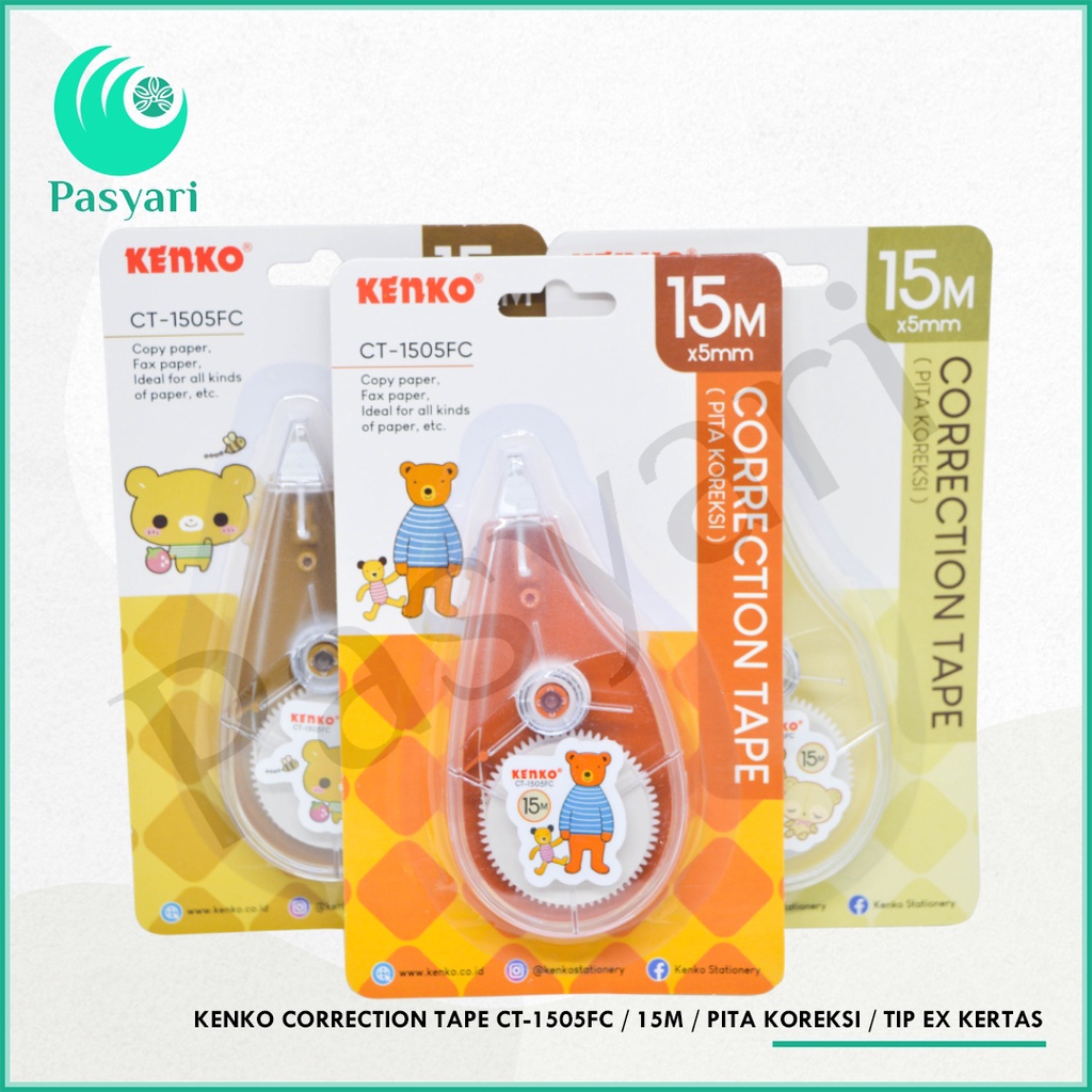 

KENKO CORRECTION TAPE CT-1505FC / 15M / PITA KOREKSI / TIP EX KERTAS