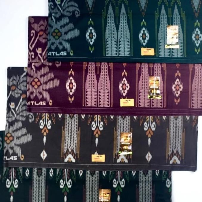 SARUNG TENUN ATLAS IDAMAN HARMONY KEMBANG(Grosir Random).
