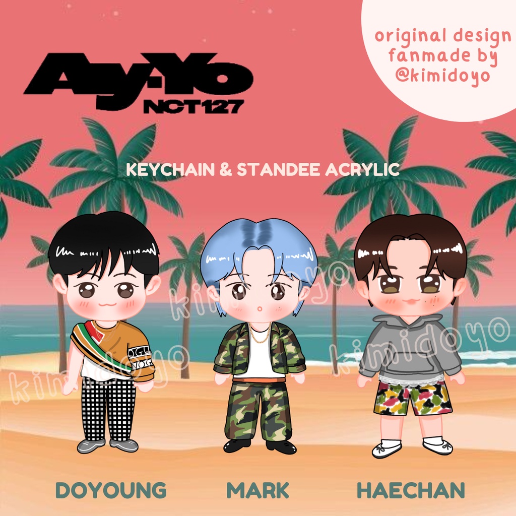 [PO] KEYCHAIN STANDEE ACRYLIC NCT 12*7 AY-YO AYYO KPOP NCTZEN GANTUNGAN KUNCI