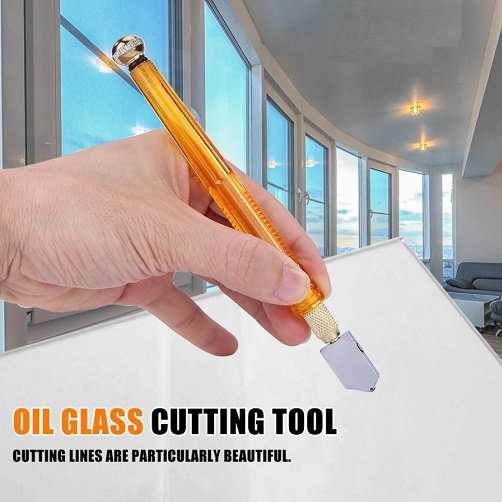 Pisau Potong Kaca Minyak Alat Pemotong Keramik Kaca 2-12mm Mata Intan Oil Glass Cutter Cutting Tools