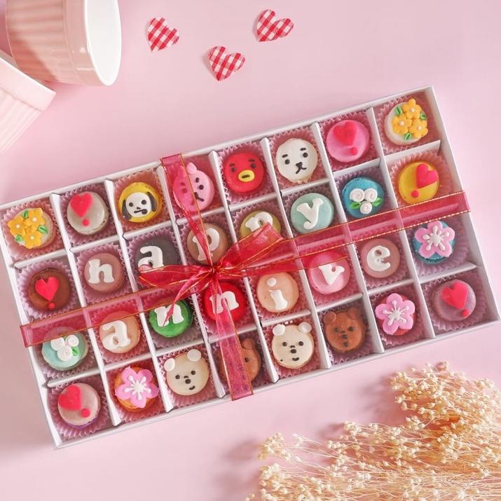 

♨ BABY MACARON GIFT 32PCS, HADIAH UNIK MACARON ➦