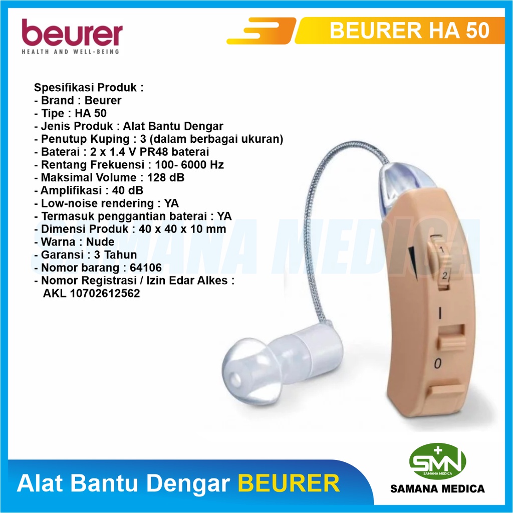 Alat Bantu Dengar BEURER HA 50 Tanpa Kabel / Penguat pendengaran Promo