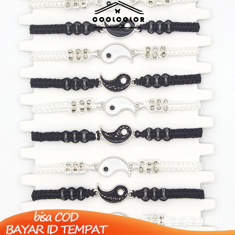 COD❤️Paduan Gelang Pasangan Tenun Tangan Gelang Tai Chi Bagua Tali Gelang- cl