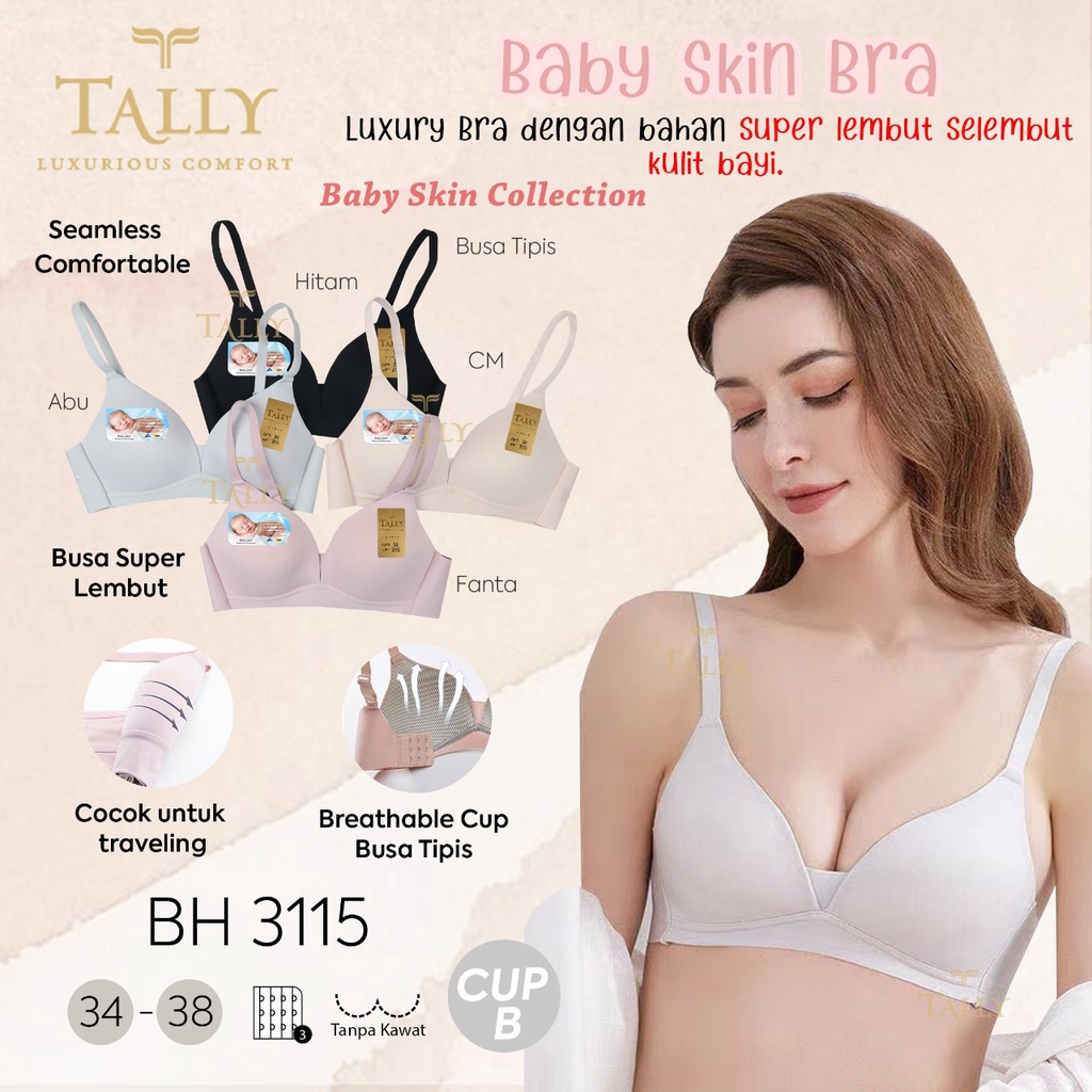 BYEOLSTORE_ID - BH BRA 3115 BABY SKIN TALLY - TALLY BRA BH BABY SKIN 3115 | BUSA TIPIS | TANPA KAWAT
