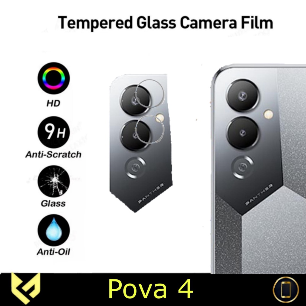 PROMO Paket 4IN1 Case For TECNO POVA 4  SoftCase Fusion Free Tempered Glass Layar Warna &amp; Tempered Glass Camera &amp; Garskin Carbon