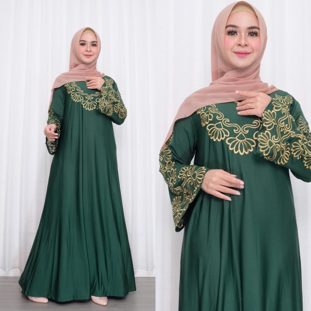Millaty Maxy Muslim Jumbo Dress Kondangan Gamis Bordir Super Jumbo Wanita xxxl Ld 130cm Baju Lebaran Terbaru Dres Jersey Abaya Warna Hitam Purple Mocarose Botol Navy Gamis Polos Tebal Premium Dreses Arabian