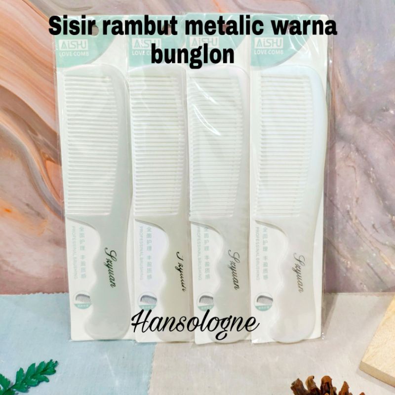 Sisir rambut metallic pria wanita warna bunglon bahan tebal