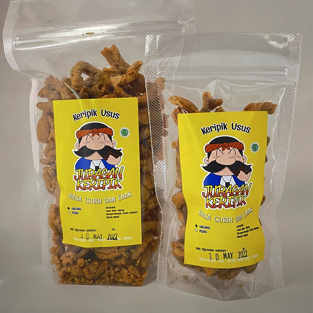 Keripik Usus Rasa Original Juragan Basreng 60gr Makanan Ringan