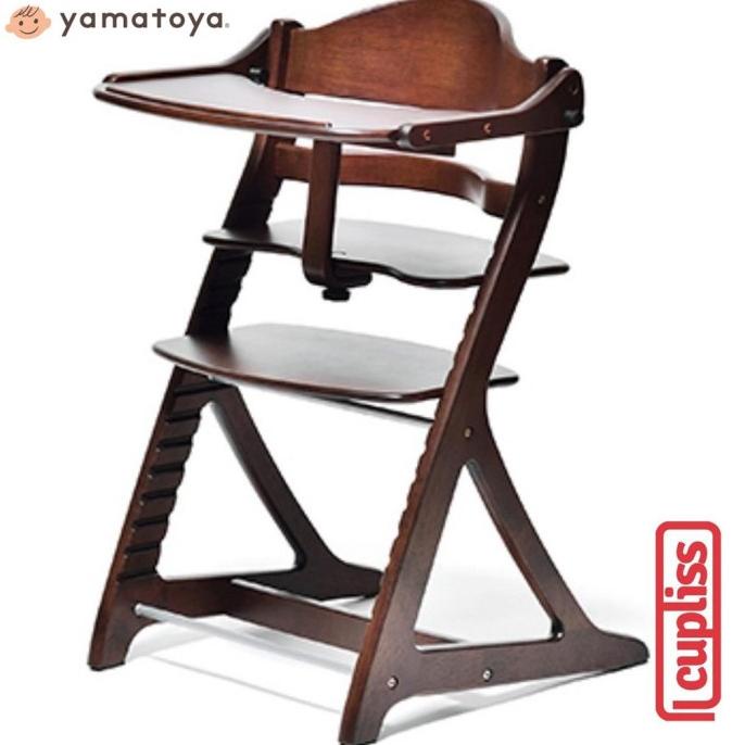 Yamatoya SukuSuku Plus Table Chair Dark Brown Kursi Makan Anak