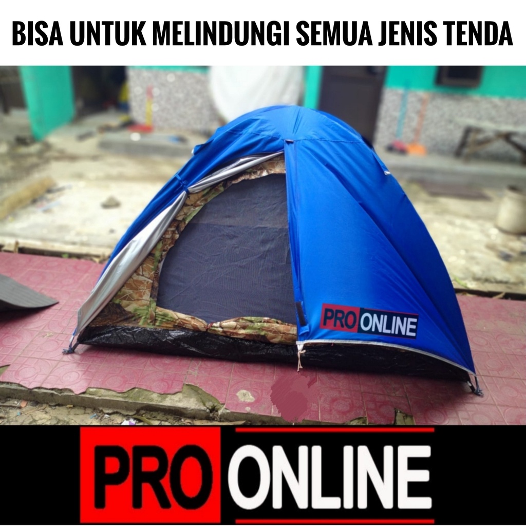 Cover Tenda Kapasitad 2-3 person - Double Layer Tenda - Pelindung Tenda Dome