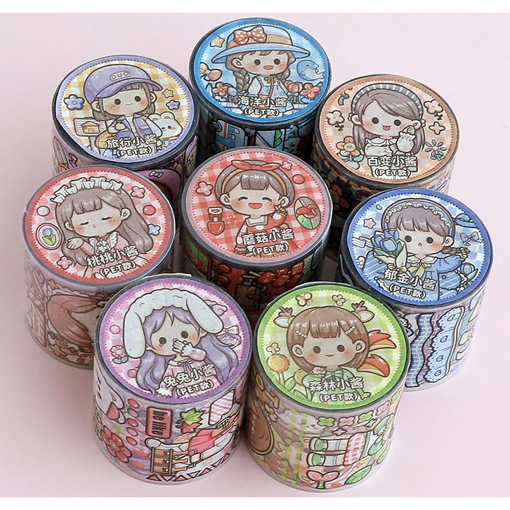 Masking Tape Dodogirl Washitape Stiker PVC/Bening Anti Air TLD85