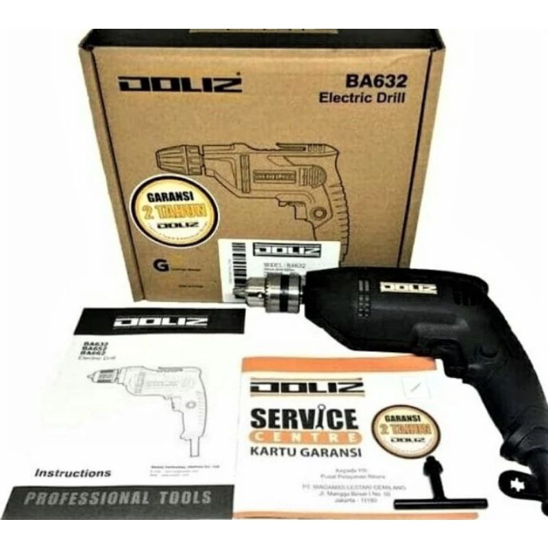 Mesin Bor 10mm Doliz BA 632/ Reversible Hand Drill Doliz BA632
