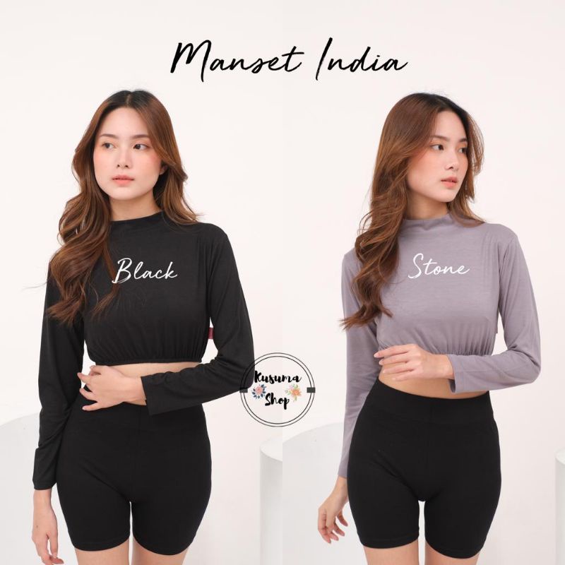 Manset India ukuran M Bahan Kaos Rayon Premium