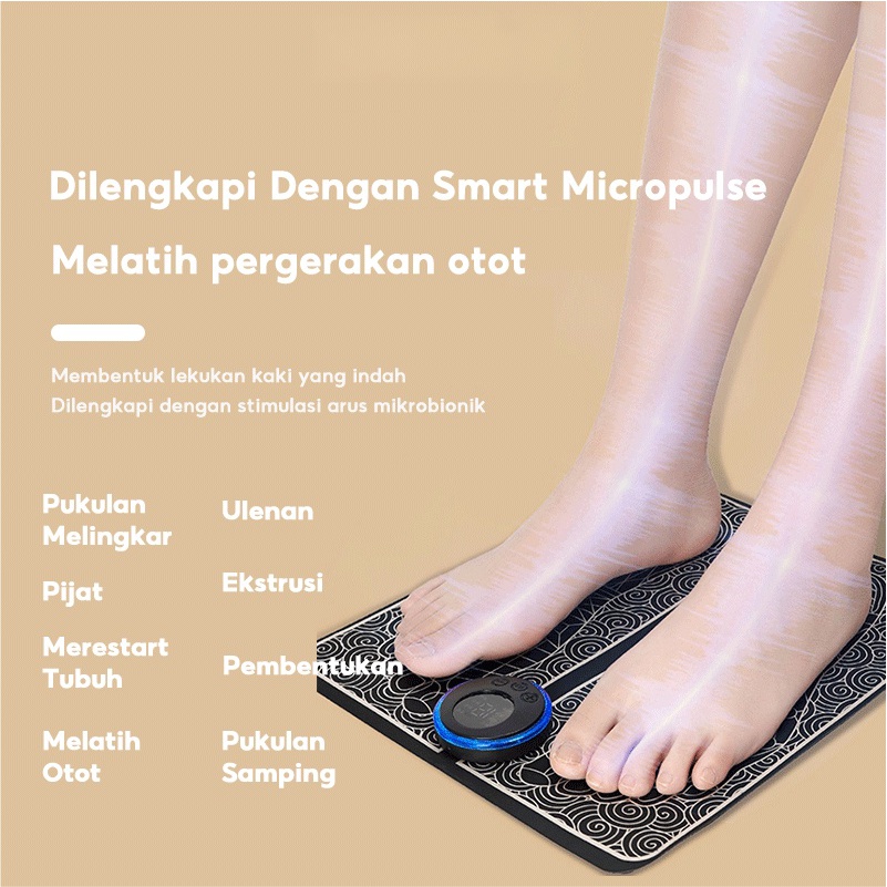 Pijat Terapi Kaki EMS Pad Mat Akupunktur Pengisian Meningkatkan Sirkulasi Darah AMJD-1