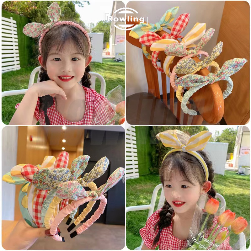 ROWLING (B - 3) Bando Bandana Anak Pita Simpul - Headband - Bando Bandana Warna Import