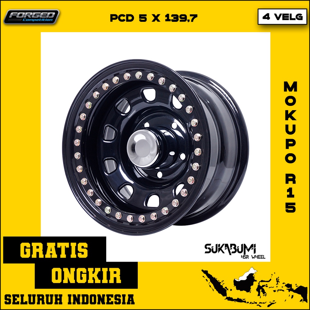 Velg Mobil Daytona Ring 15 Untuk Feroza, Taft, Escudo, Katana, dll Lebar 8 Et -25 | Original SNI