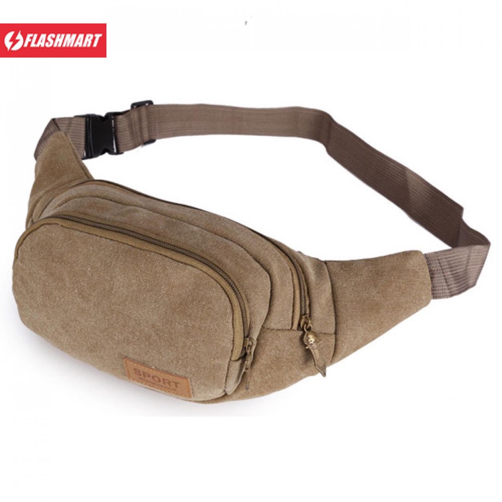 Flashmart Tas Pinggang Canvas Waist Bag - WG6606