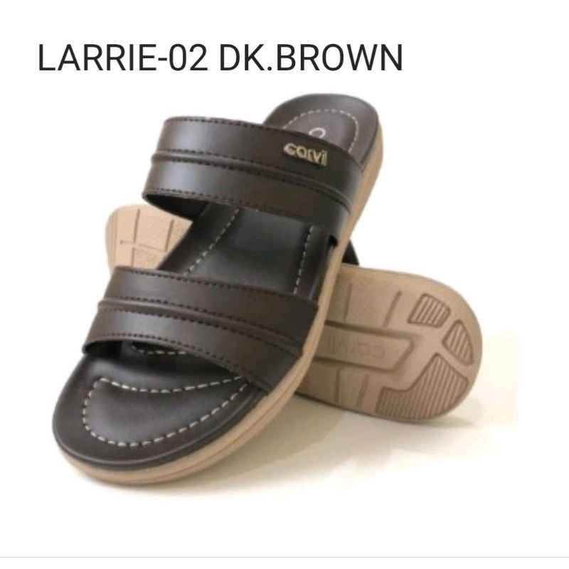 Carvil LARRIE -02 | Sandal Casual Pria Original Carvil Empuk Tidak Licin Keren Trendy Nyaman di Kaki