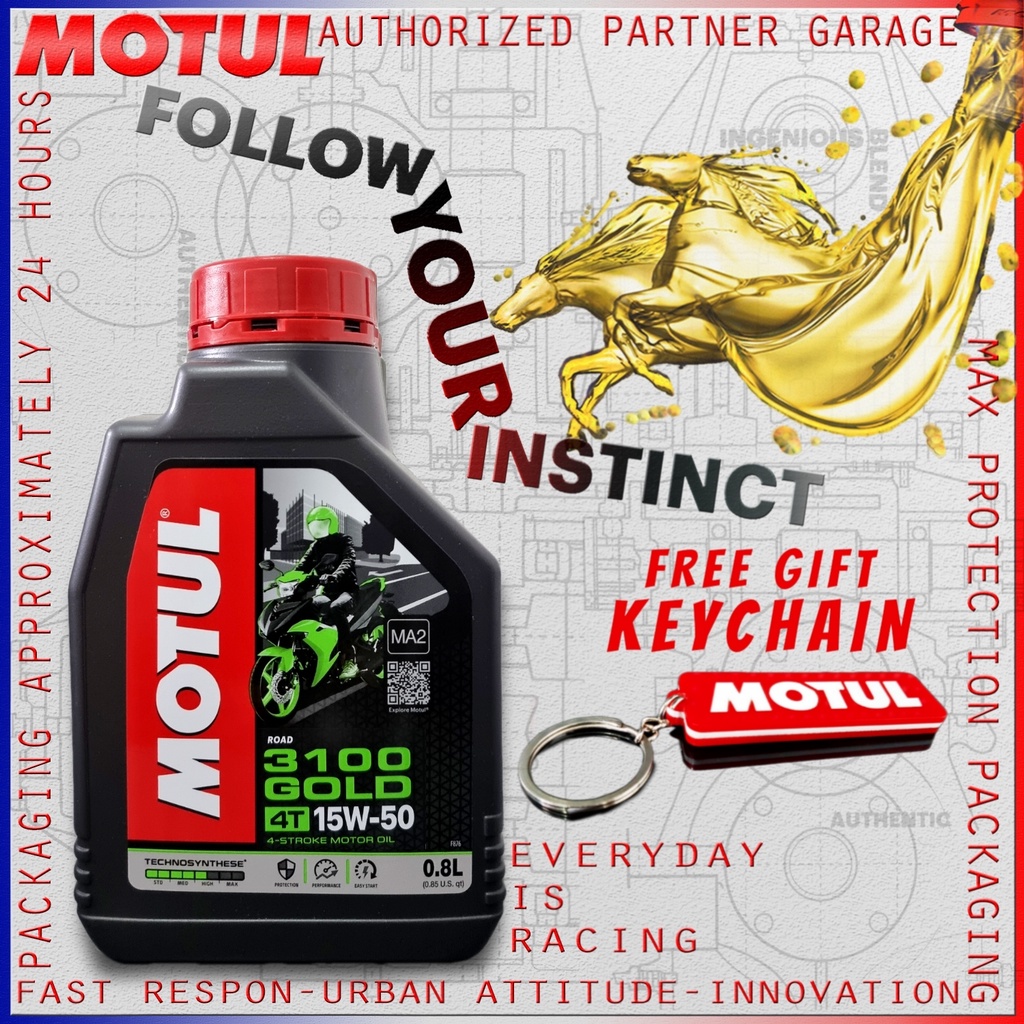 MOTUL 3100 GOLD 4T VARIANT 15W50 800ML &amp; 1000ML ORIGINAL 100%