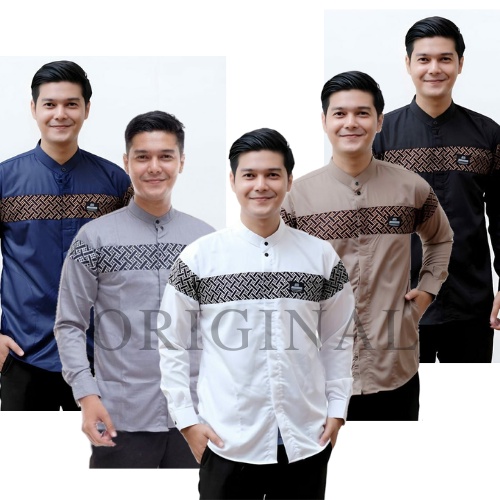 KEMEJA KOKO TERBARU - BUSANA MUSLIM LENGAN PANJANG - BAJU KOKO MODERN - BAJU KOKO POLOS TERBARU M L XL