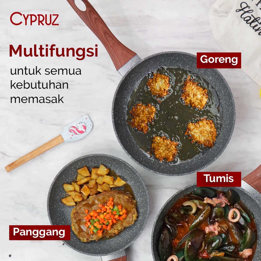 Cypruz Fry Pan Induksi Marble Series