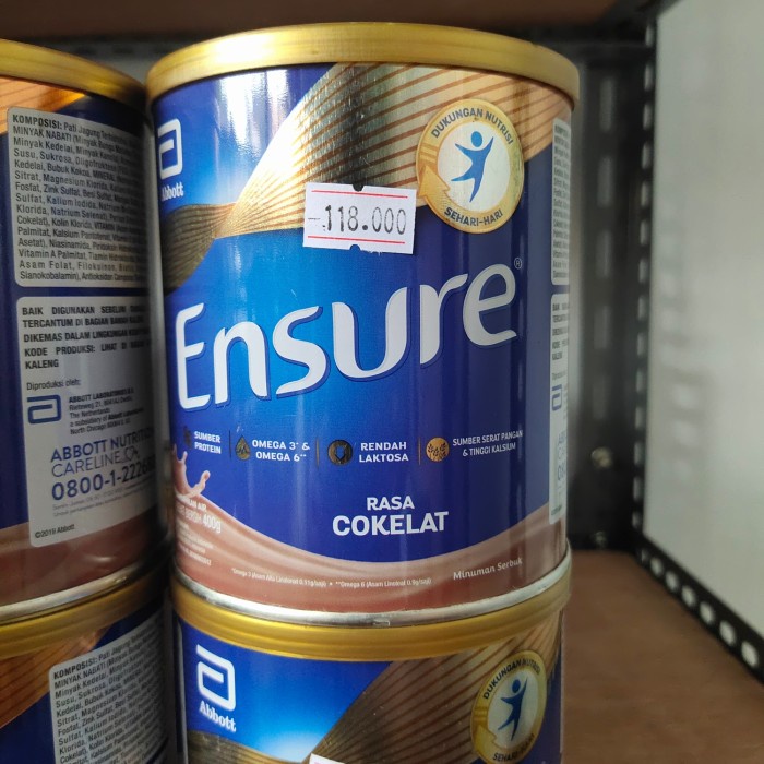 susu ensure untuk lansia rasa coklat/ vanilla 400 gram