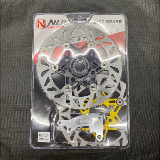 Piringan Cakram Disc NUI RACING CNC Floting Stanless Plus Breket 220MM scoopy genio vario 125 150 mio J Fino