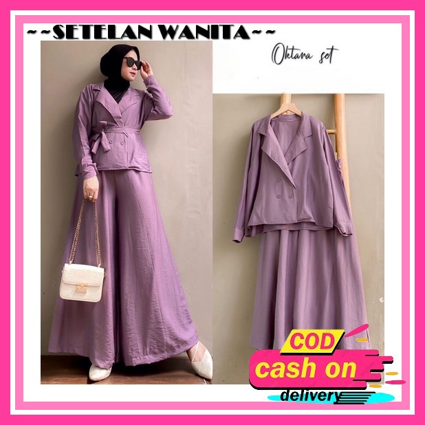 One Set Cardigan Dm3 Cloth Terbaru Midi Inner + Dress Bahan Kaos Combed 20S Stelan Wanita Terbaru 20