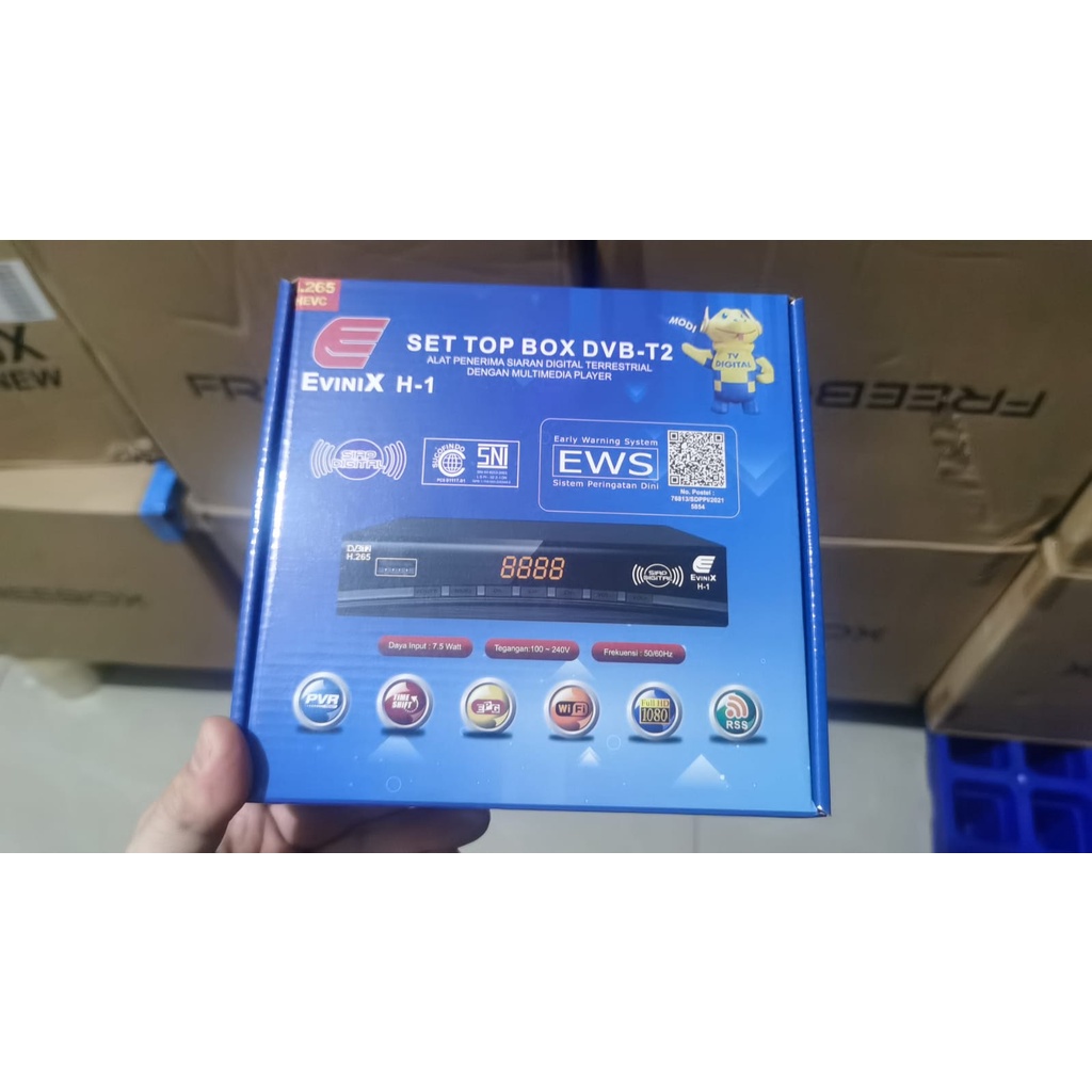 STB SET TOP BOX TV DIGITAL EVINIX H1 DVB T2 By Skybox