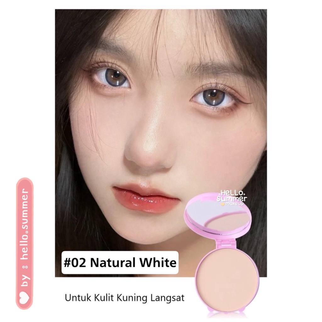 FROZEN Pressed Mineral Powder Make Up Bedak Padat Two Way Cake Matte Finish Oil Control 10gr