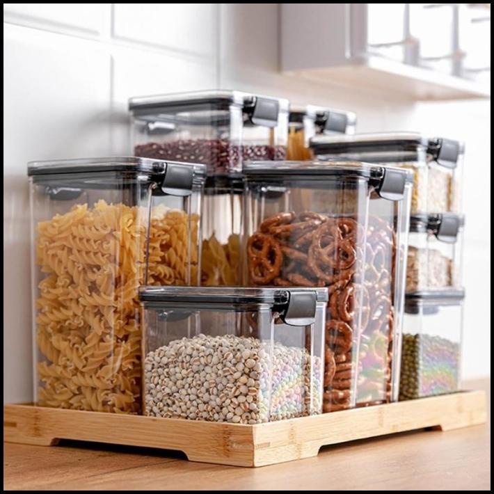 

Toples Kedap Udara Bening Kotak Tempat Penyimpanan Makanan Size Kecil